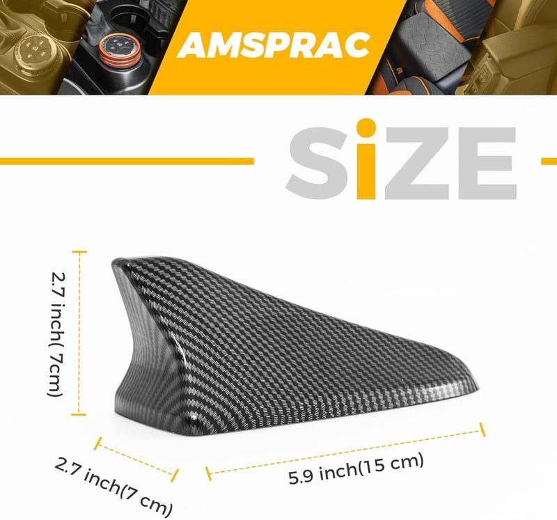 AMSPRAC Shark Fin Antenna Cover Cap Shell fit for Kia Optima 2014-2020(Not Sport),Hyundai Sonata 2015-2019,Genesis Sedan G80 2015-2017,Coupe 2013-2015,Elantra Sedan 2011-2016,Carbon Fiber Look - Image 5